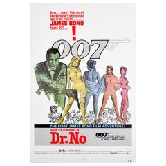 Original Vintage Movie Poster James Bond Dr No Mitchell Hooks David Chasman