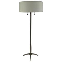 Stiffel Modern Style Floor Lamp with Original Linen Shade