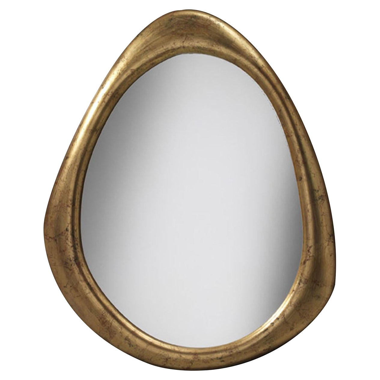 Salvador Art-Deco-Style Gold-Leaf Wooden Wall Mirror by Spini Firenze
