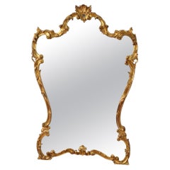 20th Century Gold Wood Italian Mirror, 1960