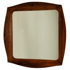 Wall Mirror by Campo e Graffi in Teak, Italy 1950s