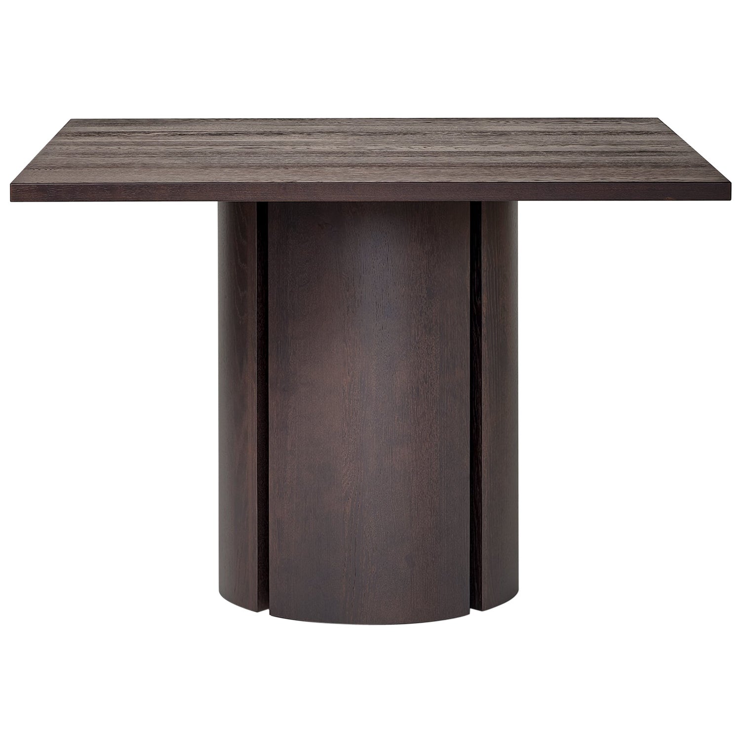 Square Table in Solid Dark Brown European Oak - Aperta by Mokko