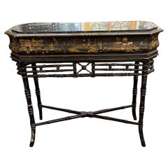 19th Century English Chinoiserie Bamboo Form Console