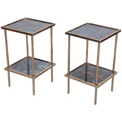Pair of Side Tables or Nightstands Attributed to Maison Baguès
