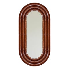 Contemporary Ceramic Mirror 'Elo 5' by Pani Jurek, 120-60 Brown