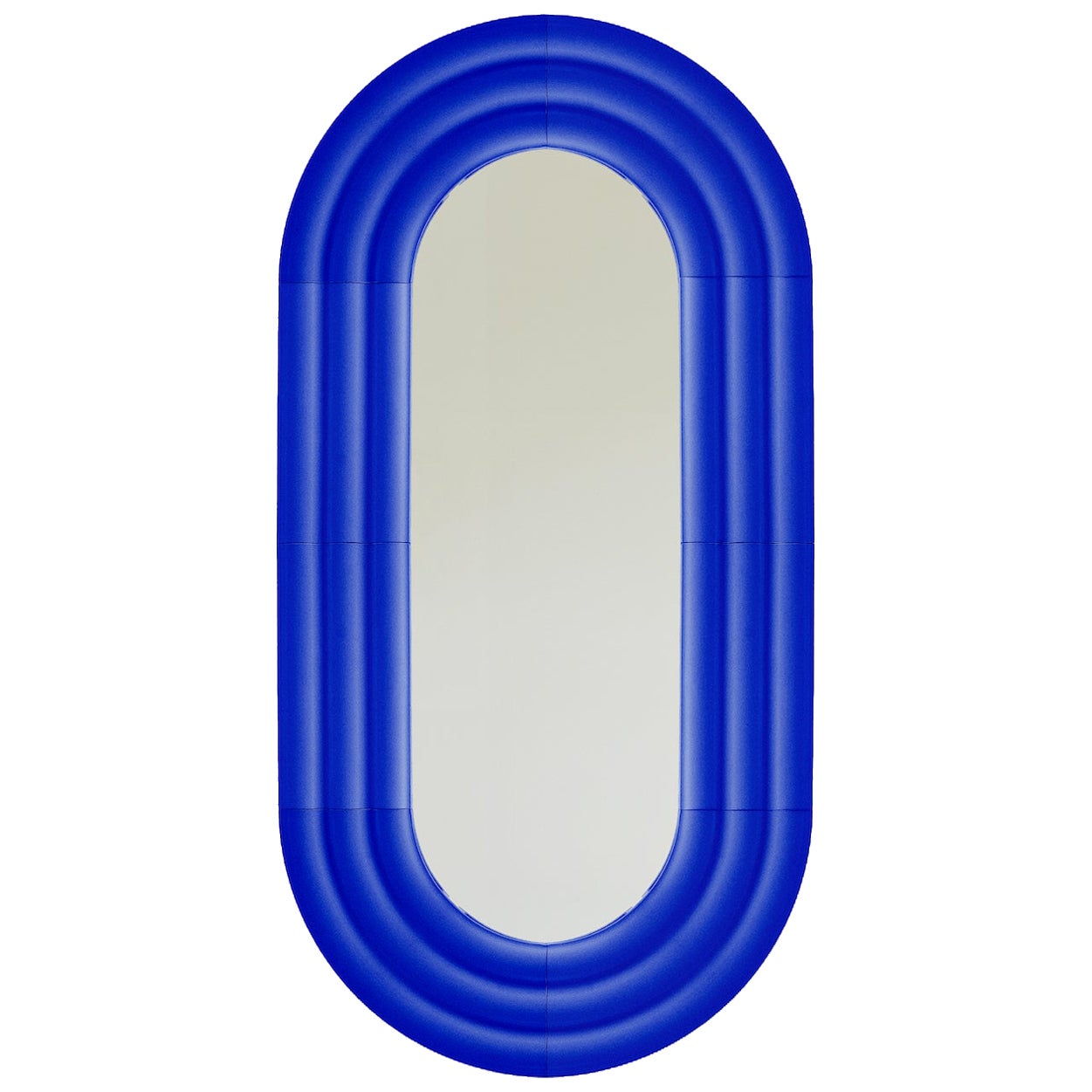 Contemporary Ceramic Mirror 'Elo 5' by Pani Jurek, 120-60 Cobalt Blue en venta