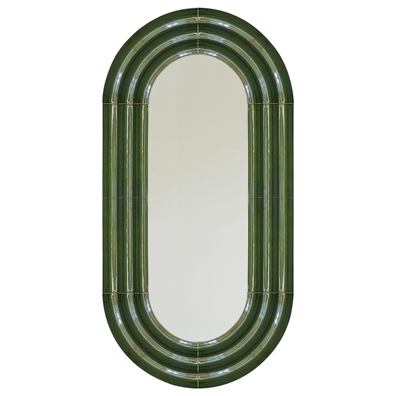 Contemporary Keramik-Spiegel 'ELO 5' von Pani Jurek, 120-60 Grün