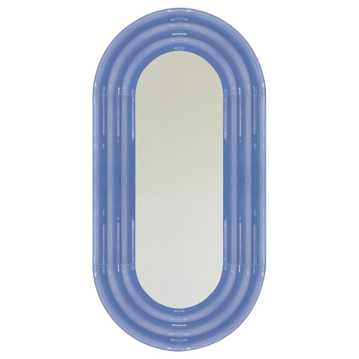 Contemporary Ceramic Mirror 'Elo 5' by Pani Jurek, 120-60 Lilac