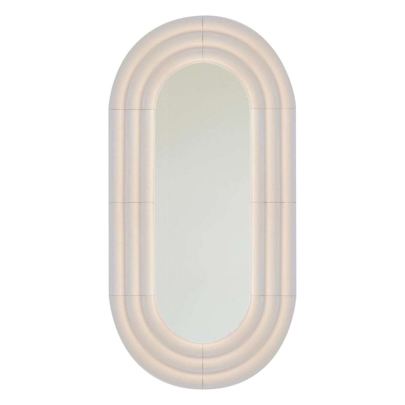 Specchio contemporaneo in ceramica 'ELO 5' di Pani Jurek, 120-60 White in vendita