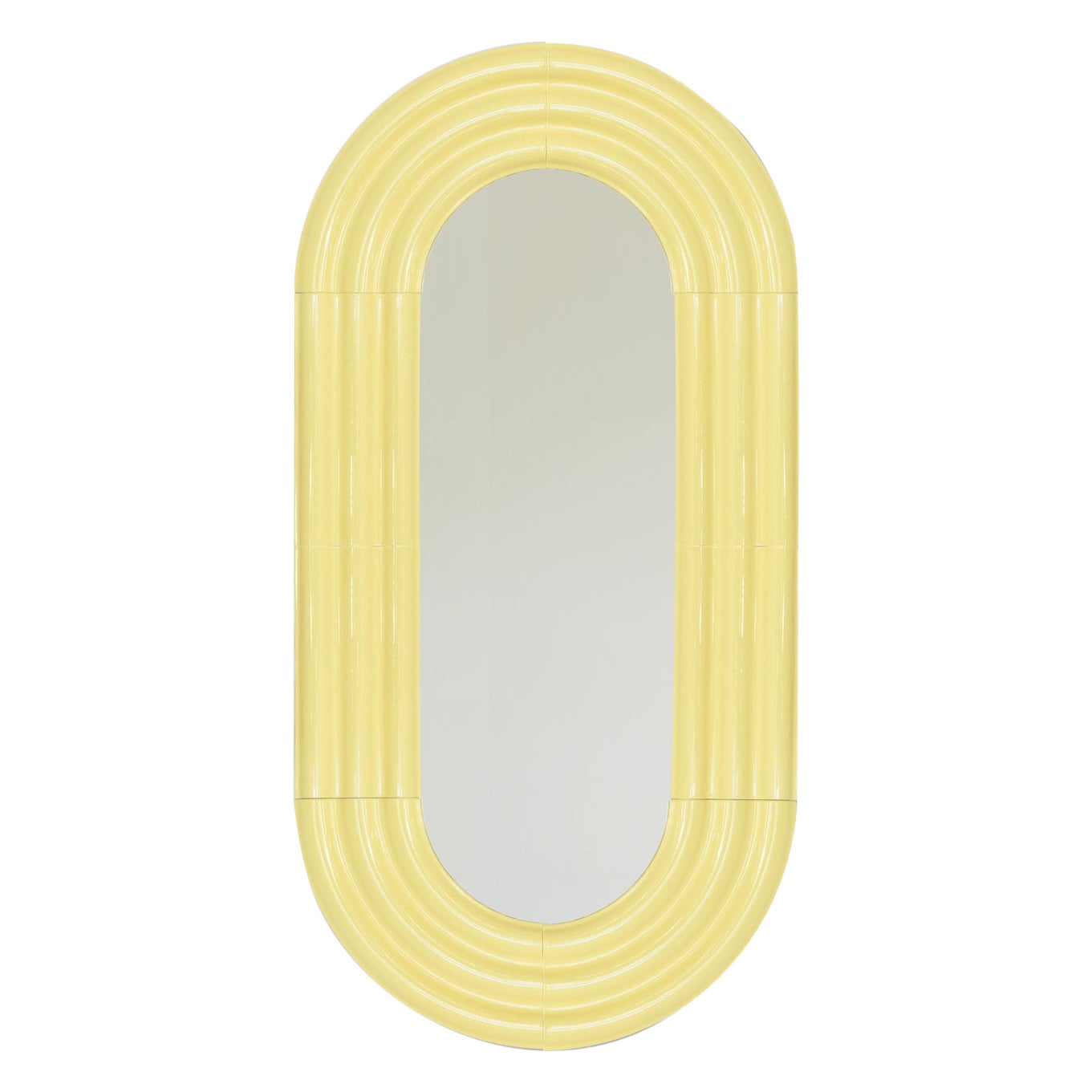 Contemporary Ceramic Mirror 'Elo 5' by Pani Jurek, 120-60 Mellow Yellow