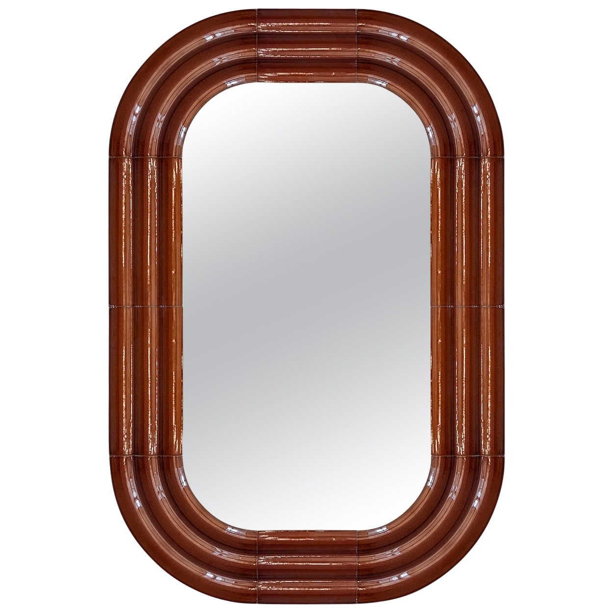 Specchio in ceramica Contemporary 'ELO 6' di Pani Jurek, 120-80 Brown in vendita