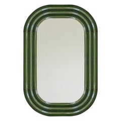Contemporary Ceramic Mirror 'Elo 6' by Pani Jurek, 120-80 Green