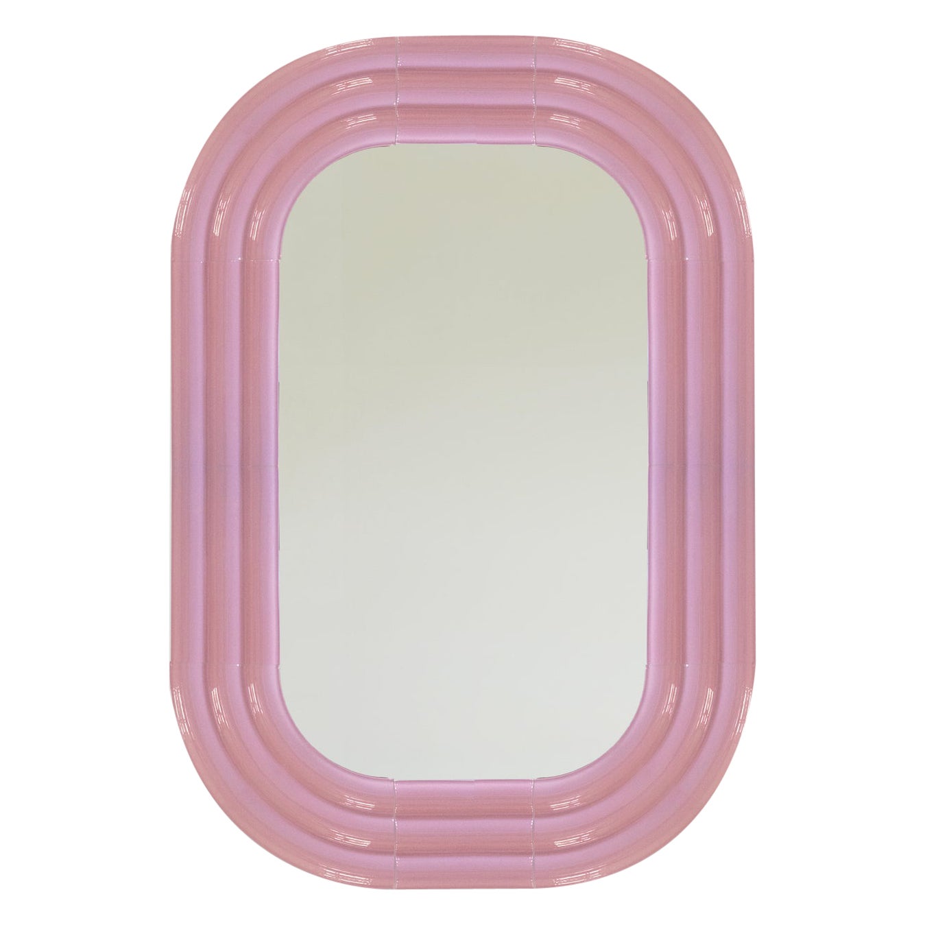Specchio in ceramica Contemporary 'ELO 6' di Pani Jurek, 120-80 Rosa