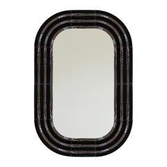 Espejo de cerámica contemporáneo "Elo 6" de Pani Jurek, 120-80 Negro