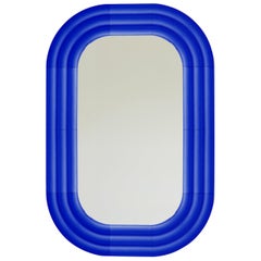 Contemporary Ceramic Mirror 'Elo 6' by Pani Jurek, 120-80 Cobalt Blue