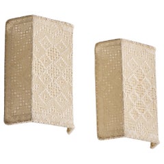 Swedish Designer, Wall Lights, Fabric, Sweden, 1960s