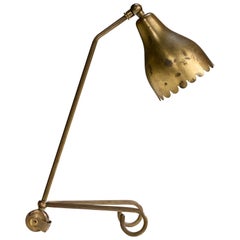 Attribution de Svend Aage Holm Sørensen, lampe de table, laiton, Danemark, années 1950