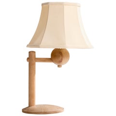 Tischlampe „Aneta“, Kiefernholz, Stoff, Schweden, 1980er Jahre