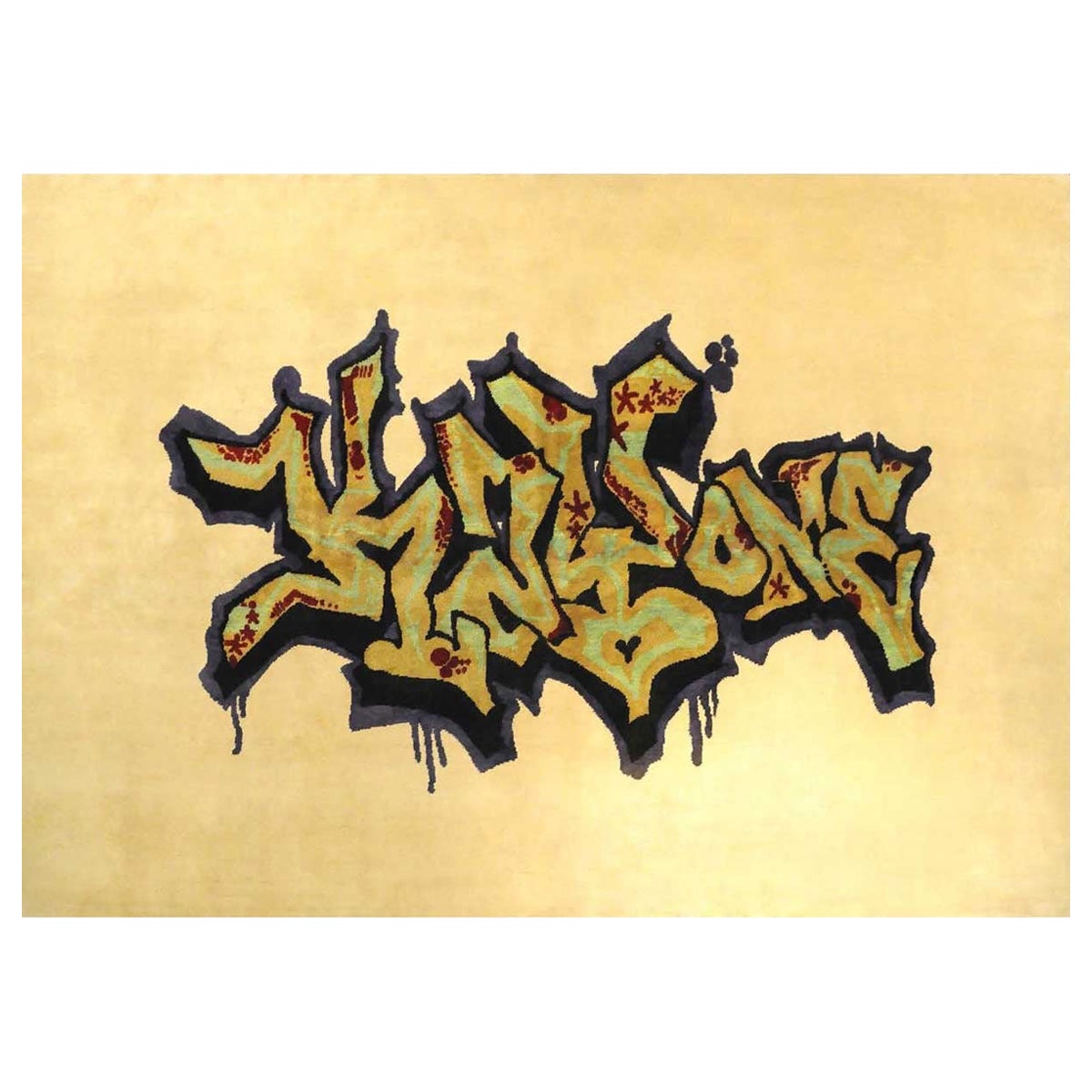 Boccara Rug "Graffiti" - French Wool and Silk Rug - Hand Knotted