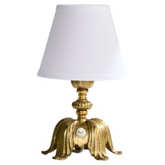 Swedish Designer, Table Lamp, Brass, Sweden, 1940s