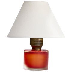 Paolo Venini, Lampada da tavolo, ottone, vetro, Italia, 1954