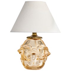 Börne Augustsson, lampe de table, verre, laiton, Suède, années 1940