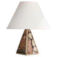 Créateur suédois, lampe de bureau, pierre, Suède, années 1970