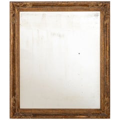 Espejo de pared de madera dorada de estilo barroco