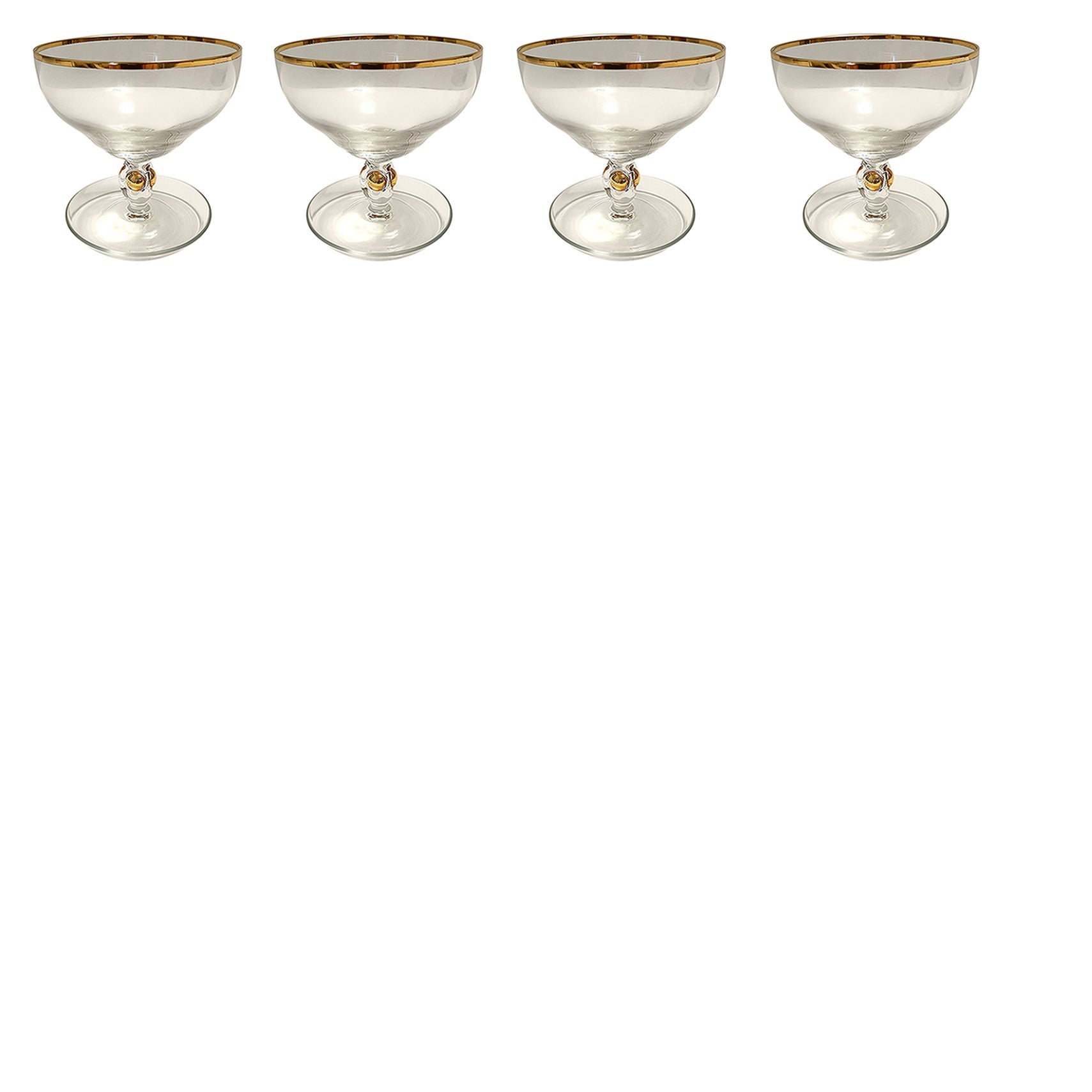 Set of Eleven Bohemian Crystal Dessert Bowls by Jozef Stanik