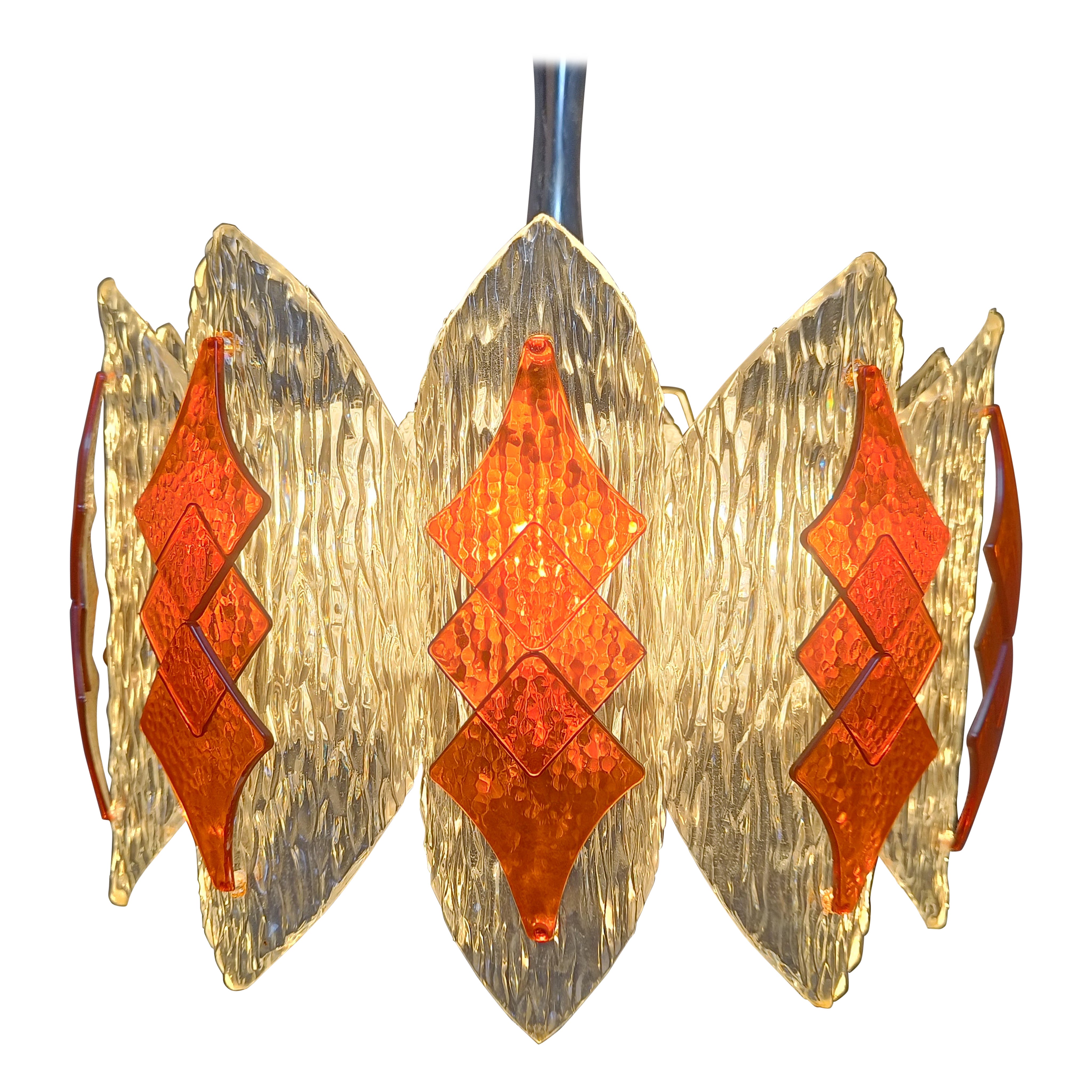 Acrylic space age chandelier by Marbach Leuchten, Germany, 1960s
