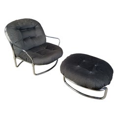 Model 915 Lounge Chair with stool by Carlo de Carli for Cinova, 1970s