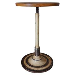 Used French Medical Adjustable Stool, 1930s
