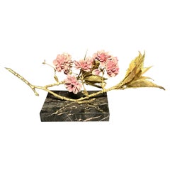 Porcelain And Gilt Bronze Floral Sculpture By R. Van Ruyckevelt