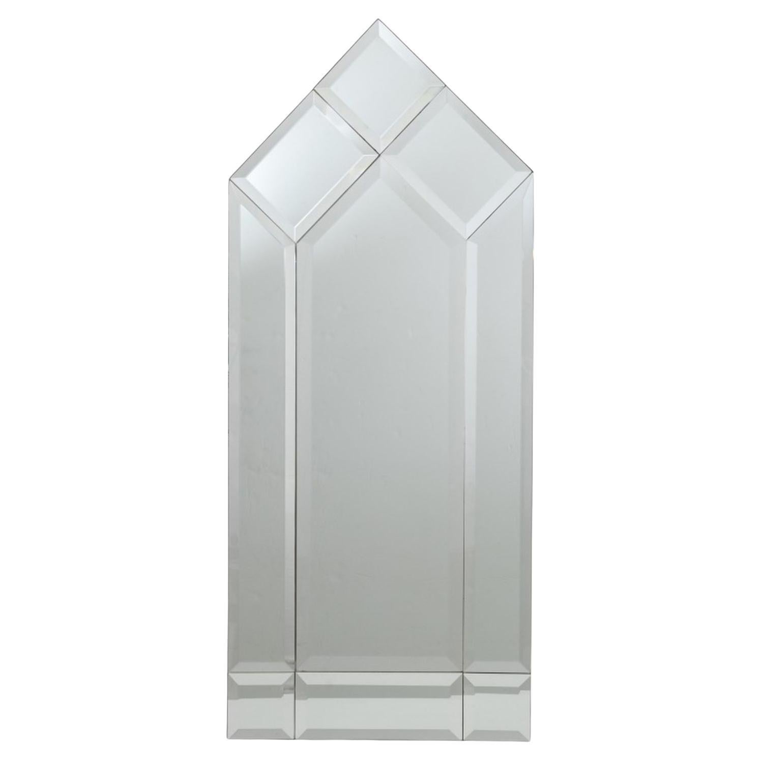 Art Deco Style Beveled Glass Wall Mirror