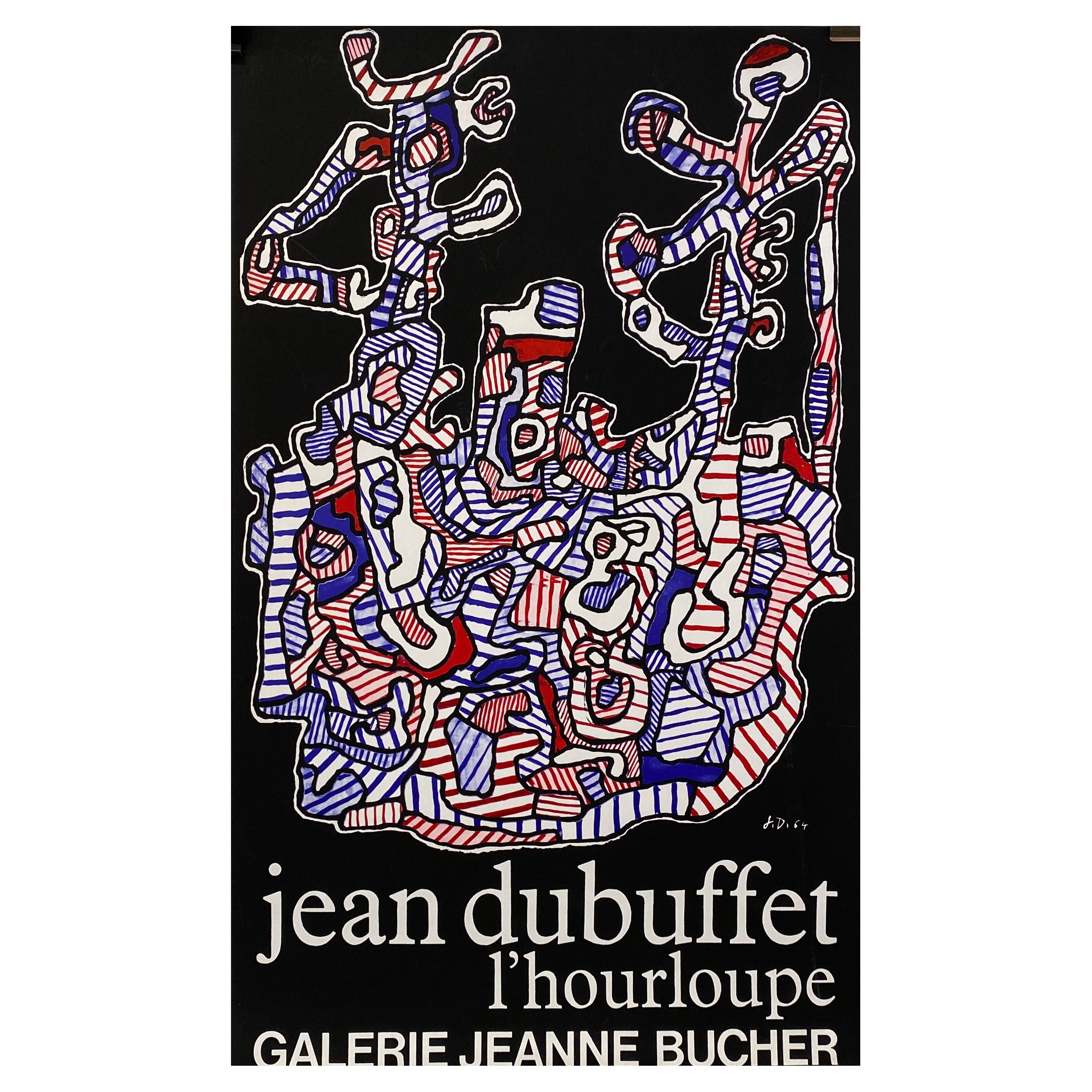 Jean Dubuffet Galerie Jeanne Bucher, Original Vintage Poster, 1964