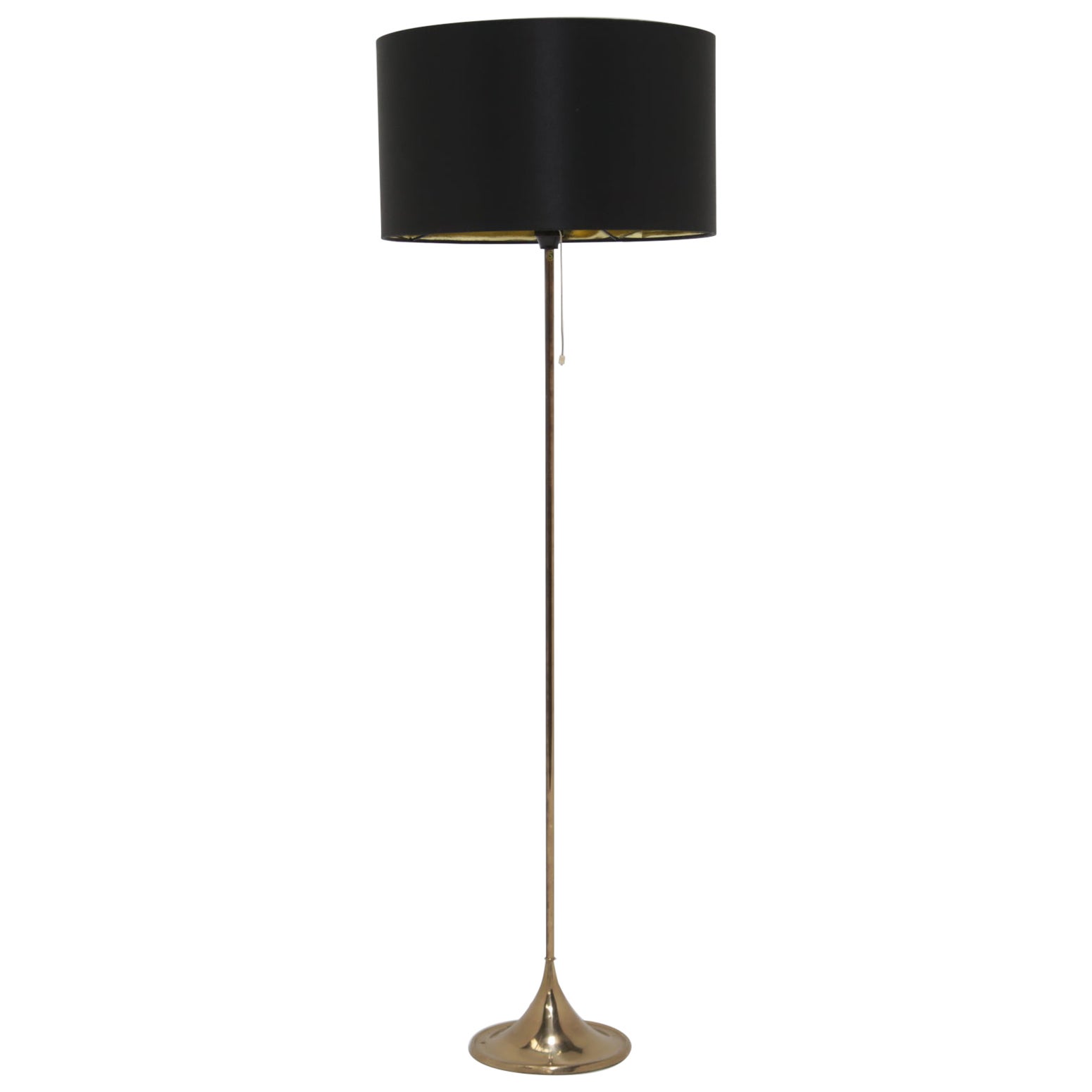 Mid-Century Brass Floor Lamp Model G-025 by Alf Svensson for Bergboms, 1960s.
