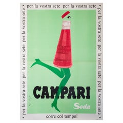 CAMPARI SODA 1968  Publicidad de bebidas alcohólicas italianas  Cartel, FRANZ MARANGOLO