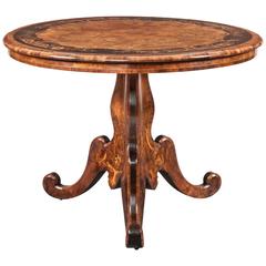 An Antique Walnut marquetry Centre Table