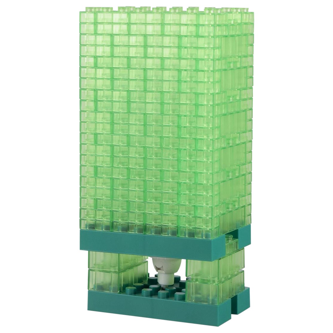 Scandinavian design. Table lamp in green plastic. Late 20th C.