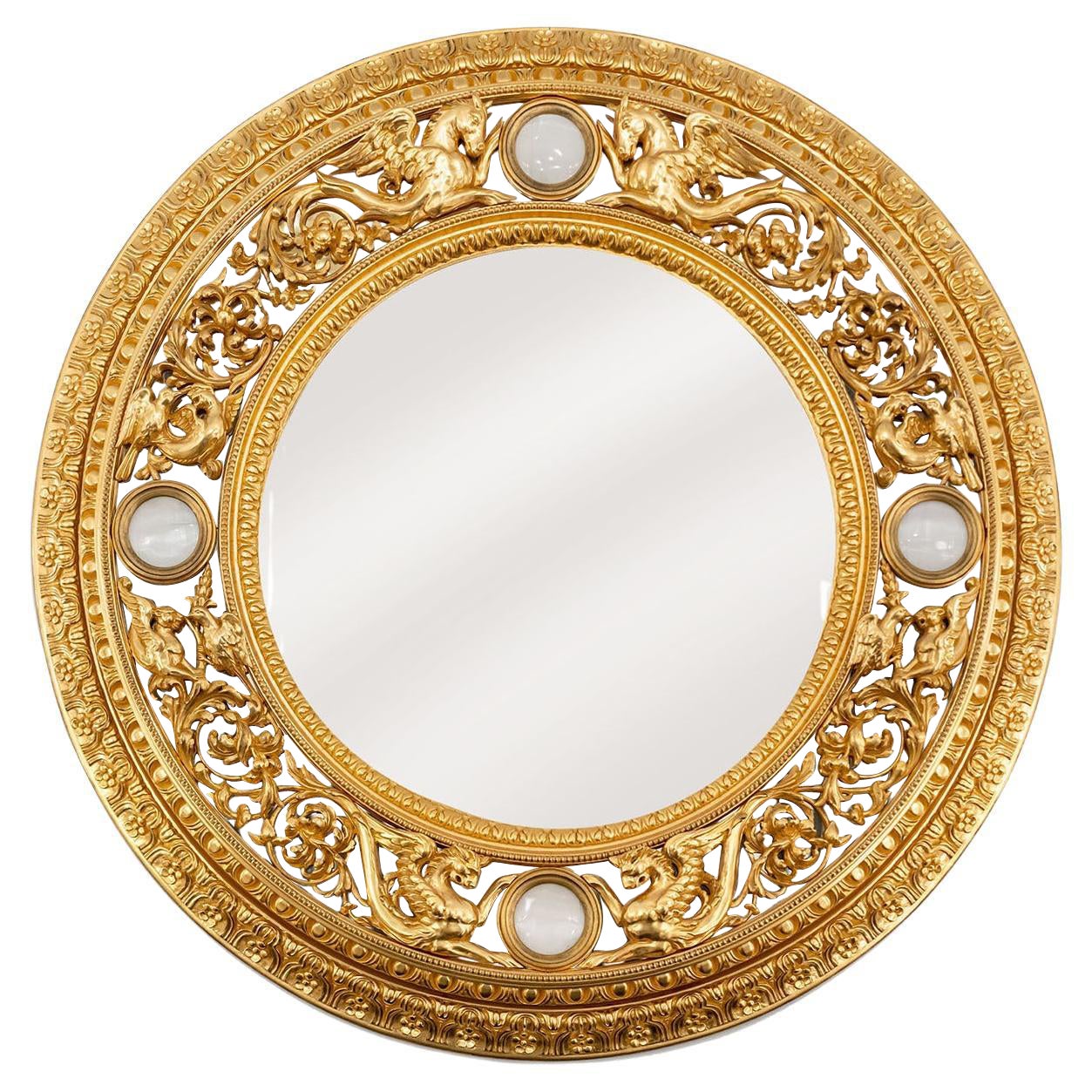 CAVALLI ALATI E SPECCHIO FOGLIA D'ORO di CG Capelletti