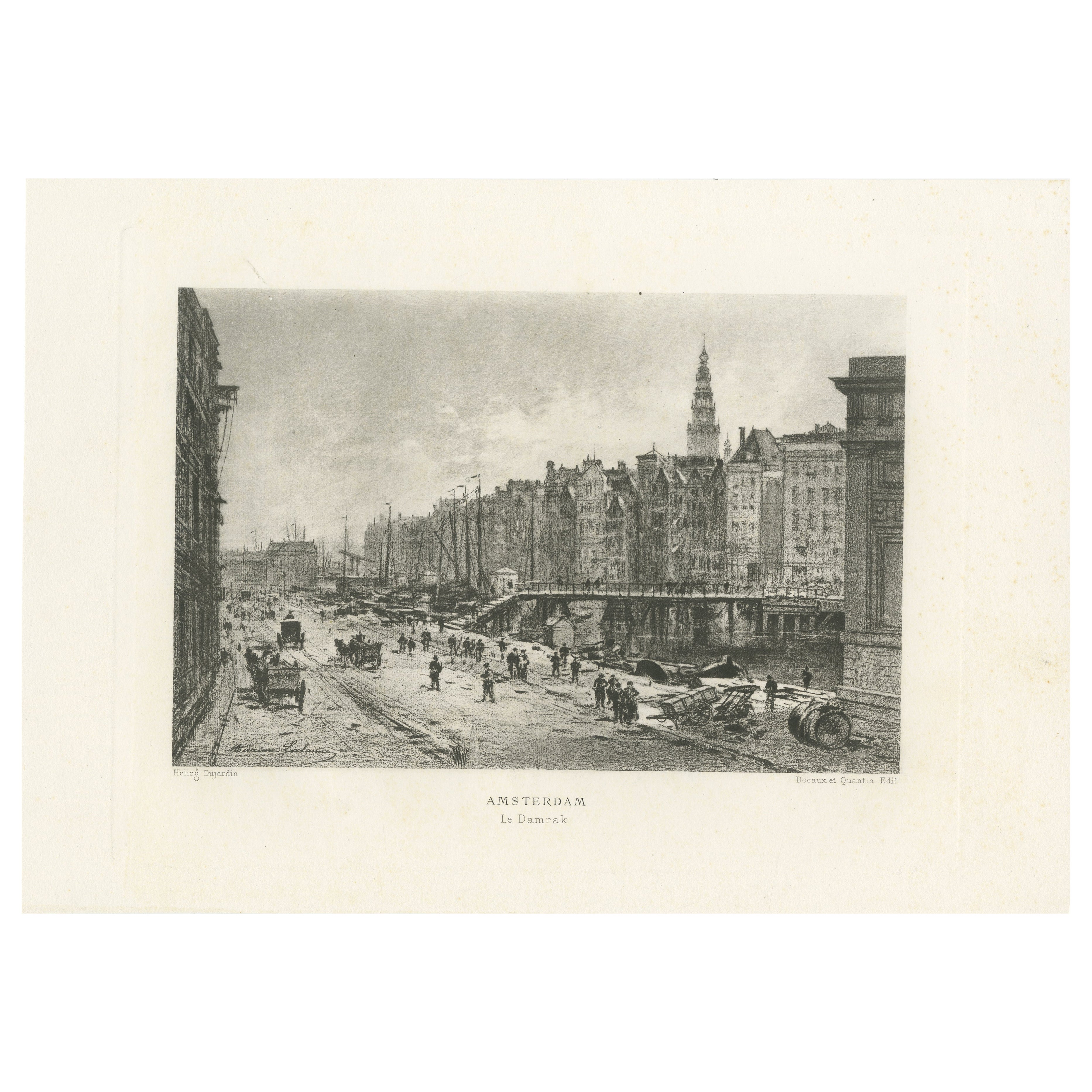 La Porte Saint-Anthony d'Amsterdam, 1882, héliogravure de Maxime Lalanne