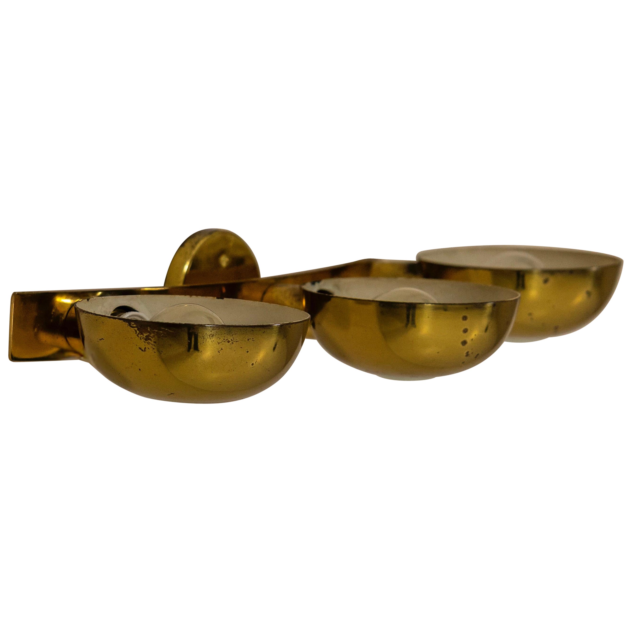 Brass Wall Light by Gino Sarfatti for Arteluce, Italy 1950s