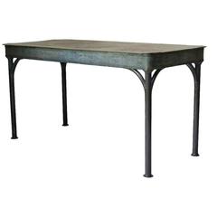 Iron Dining Table with Green Patina, France, circa 1920s