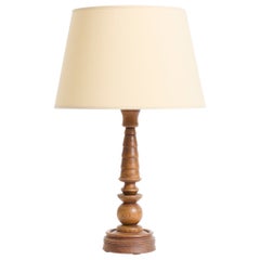Art Deco Oak Table Lamp