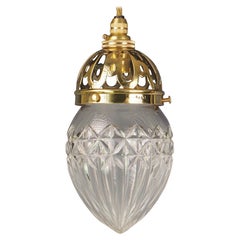 Elegant Antique Cut Glass Open Pendant Light