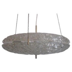 Swedish Modern Double Ring Glass Pendant by Carl Fagerlund for Orrefors