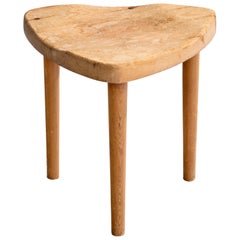 Schwedischer Designer, Hocker, Kiefernholz, Schweden, 1960er Jahre