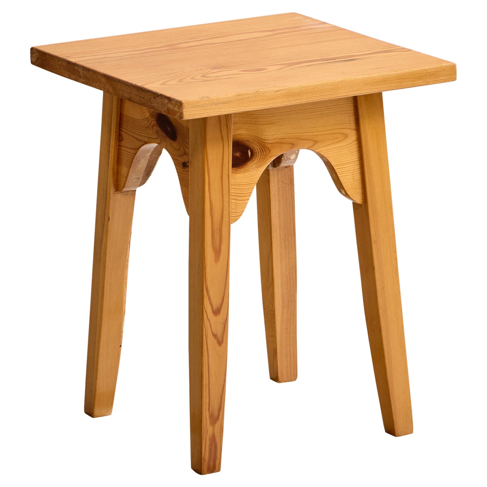 Schwedischer Designer, Beistelltisch, Kiefernholz, Schweden, 1970er Jahre