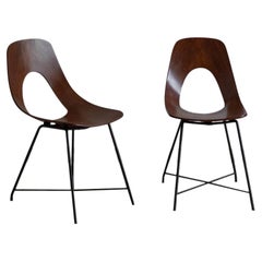 Paire de chaises Model No d'Augusto Bozzi pour Saporiti. Italie, années 1950