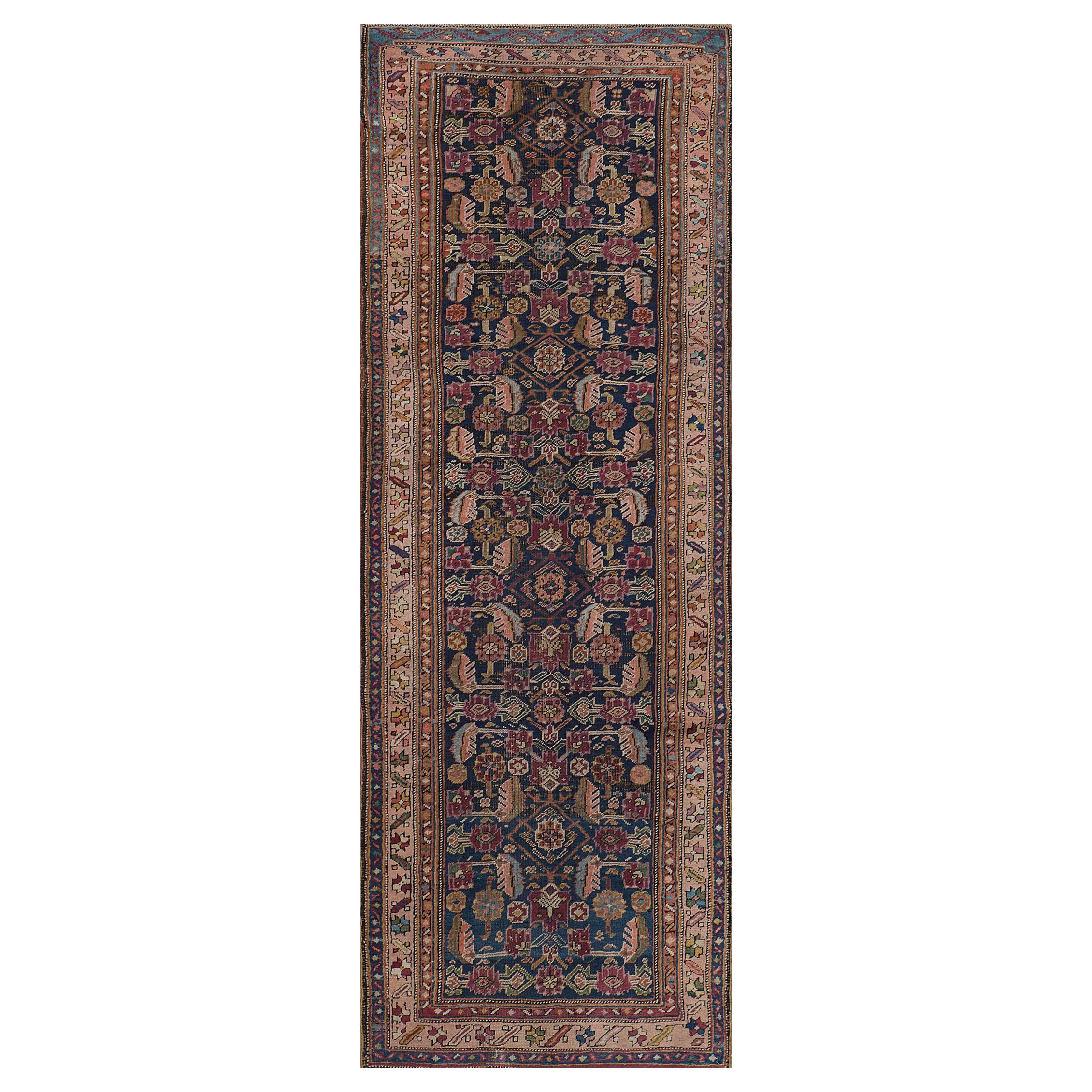 Handwoven Antique Herati-Pattern Karabagh Runner